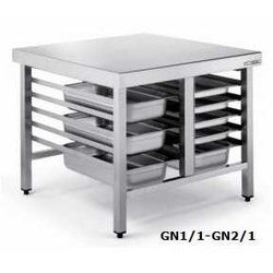 Edelstahl-Auflagetisch GN 1/1 und 2/1 Führungen Distform