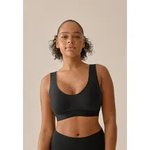 NATURANA Gemoldeter BH NATURANA "Smoothing", Damen, Gr. M, N-Gr, schwarz, Obermaterial: 77% Polyester, 23% Elasthan, unifarben, BHs, hohe Seitenteile, weich, bequem, basic, breite Träger, ohne Bügel