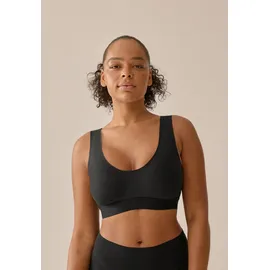 NATURANA Gemoldeter BH NATURANA "Smoothing", Damen, Gr. M, N-Gr, schwarz, Obermaterial: 77% Polyester, 23% Elasthan, unifarben, BHs, hohe Seitenteile, weich, bequem, basic, breite Träger, ohne Bügel