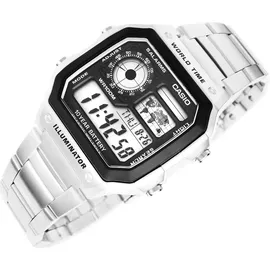 Casio Herrenuhr ILLUMINATOR WORLDTIME - Schwarz/Silber