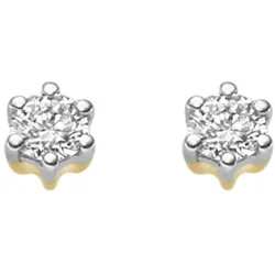 Paar Ohrhänger ADELIA ́S, gold, Ohrringe, Damen, Damen, 0,2 ct VVS = sehr sehr kleine Einschlüsse, Gelbgold 585, mit Diamant / Brillant für Damen
