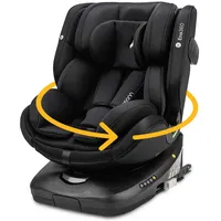 Osann Eno360 i-Size, drehbarer Kindersitz 40-150 cm, Reboarder mit Isofix, Baby Autositz – All Black