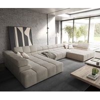 DeLife Wohnlandschaft Phia Cord Beige 430x220 cm Sofa - Beige