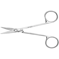 megro feine chirurgische Schere 11,5 cm gebogen, spitz / 1 St