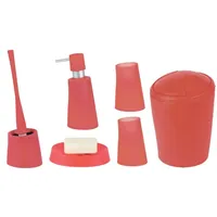 Spirella Badezimmer Set, 6-teiliges Badzubehör Move Seifenspender, WC Bürste,