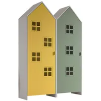 Vipack Kinderkleiderschrank Set Casami Bruges 115,2 x 171,3 x 37 cm Holzwerkstoff gelb-grün