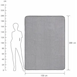 BUTLERS Picknickdecke Wanderlust blau 150 x 200 cm