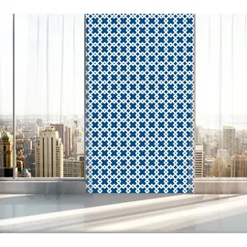 Queence Vinyltapete Muster-Blau 90x300 cm 90 g Blau 34193