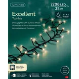 Lumineo LED-Lichterkette PVC 35 m Warmweiß Schwarz