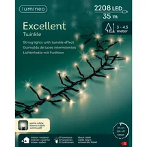 Lumineo LED-Lichterkette PVC 35 m Warmweiß Schwarz