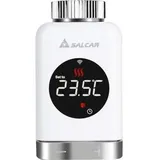 SALCAR Heizkörperthermostat TRV801W Thermostat Heizung Smart LCD WiFi Thermostat kompatibel mit Amazon Alexa & Google Assistant Heizungsthermostat Tuya Smartes Heizkörper, kein Gateway Erforderlich