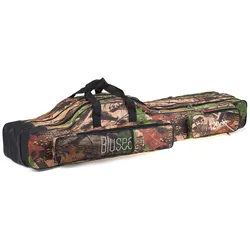 Blusea 120 cm/150 cm 3-lagige Angeltasche, tragbar, faltbar, für Angelruten und Rollen, zum Tragen von Angelgeräten 120cm grün