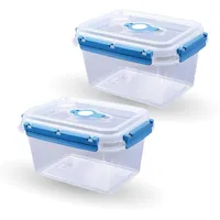 BestLivings Frischhaltebox 1,5L Lunchbox im Set Blau 2er Pack