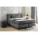 Jockenhöfer Gruppe Boxspringbett »Capello, 7-Zonen-TTFK-Matratze« 7-Zonen-TTFK-Matratze, KS-Topper, verschiedene Härtegrade wählbar, grau