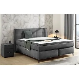 Jockenhöfer Gruppe Boxspringbett »Capello, 7-Zonen-TTFK-Matratze« 7-Zonen-TTFK-Matratze, KS-Topper, verschiedene Härtegrade wählbar, grau