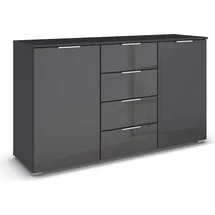 Rauch »Sideboard Kombikommode Schubladenkommode AGORDO mit Glasfront«, (in zwei Griff-Farben), mit 4 Schubkästen und 2 Türen sowie Metallgriffen MADE IN GERMANY
