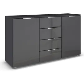 Rauch »Sideboard Kombikommode Schubladenkommode AGORDO mit Glasfront«, (in zwei Griff-Farben), mit 4 Schubkästen und 2 Türen sowie Metallgriffen MADE IN GERMANY