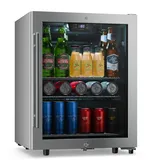 Klarstein LuxeChill Getränkekühlschrank 60 L – Getränkekühler mit Glastür, 0–10 °C Touch-Bedienfeld, 3 Regale, LED-Beleuchtung, IPX4 für Outdoor-Küchen