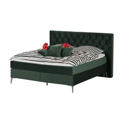 Boxspringbett  Laesa ¦ grün ¦ Maße (cm): B: 220 H: 122