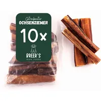 Breers Pet Food Ochsenziemer getrocknet 20 cm 10 Stück Kausnack Hundeleckerli, 10St., Harter Kauartikel, Leckerli getreidefrei, Kausnack zuckerfrei