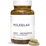 MoleQlar Ashwagandha Kapseln 60 Stück - SHODEN Markenrohstoff - 300 mg Extrakt pro Kapsel - Marktführende 35% Withanolide (105 mg) - Geprüft auf Reinheit und Schwermetalle