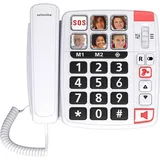 Swissvoice Xtra 1110 Schnurgebundenes Seniorentelefon Foto-Tasten, Freisprechen, inkl. Notrufsender, Wahlwiederholung Weiß