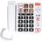 Swissvoice Xtra 1110 Schnurgebundenes Seniorentelefon Foto-Tasten, Freisprechen, inkl. Notrufsender, Wahlwiederholung Weiß