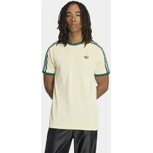 adidas 3-Stripes T-Shirt Warm Vanilla / Collegiate Green M