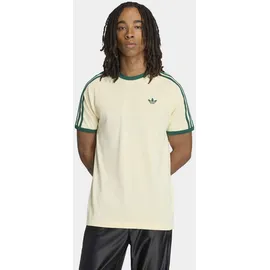 adidas 3-Stripes T-Shirt Warm Vanilla / Collegiate Green M
