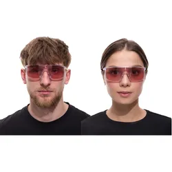 adidas sport Damen und Herren Sonnenbrille Radsport-Brille mit Rosa Gläsern Brille zum Joggen UVA & UVB Schutz Filterkategorie 1 Lauf-Brille SP0004 0027S Transparent - One-Size