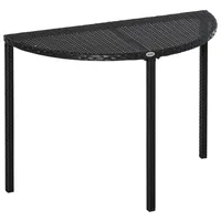 Outsunny Balkontisch Beistelltisch 100 x 50 x 74 cm Schwarz
