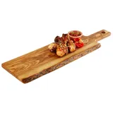 APS Servierbrett Holz 1 40 x 15 cm Braun/Grün