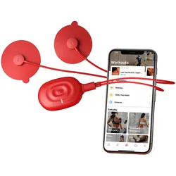 TENS-EMS-Gerät THERABODY "PowerDot UNO RED 2.0 Muskelstimulator, bis zu 20 Stunden Akkulaufzeit", rot, Elektro-Muskel-Stimulationsgeräte, Schmerzlinderung, Muskelaufbau, Muskelerholung