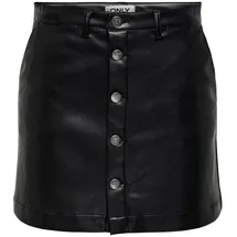 Only Lederrock Damen Schwarz S