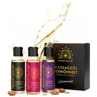 liebesfreunde Liebesfreunde® Massageöl Geschenkset – 3 x 50 ml Wellness Öl zur Entspannung, Erotisches Massage Geschenk Set für Frauen & Männer
