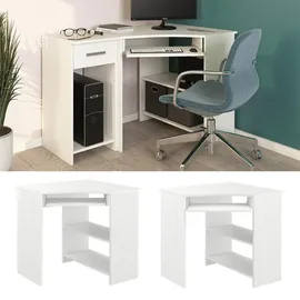 Vicco Eckschreibtisch Odin Weiß