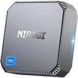 NiPoGi AK2 Plus Mini PC, Ιntel Alder Lake-N100 (bis zu 3,40 GHz, TDP 6 W), 16GB DDR4 512GB M.2 SSD Mini Desktop Computer, 2X HDMI, 4K UHD Dual Display Micro PC mit VESA/RJ45/Dual WiFi