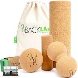 BACKLAxx® Faszienrolle 4er Set aus Kork 4 St