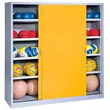 C+P Ballschrank mit Vollblech-Schiebetüren (Typ 4). HxBxT: 195x120x40 cm EINHEITSFARBE No Size