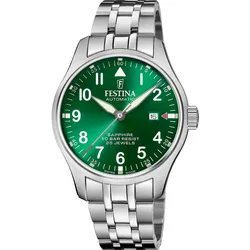 Festina Automatik Herren Swiss Made F20151/B - grün,silber - 43.5mm