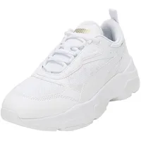 Puma Cassia Plateau Sneaker Damen white/white/team gold 42