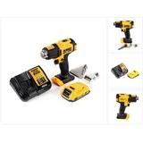DeWalt DCE 530 D1 Akku Heißluftpistole 18V 530°C + 1x Akku 2,0Ah + 1x Lader + Flächen- und Reflektordüse