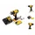 DeWalt DCE 530 D1 Akku Heißluftpistole 18V 530°C + 1x Akku 2,0Ah + 1x Lader + Flächen- und Reflektordüse