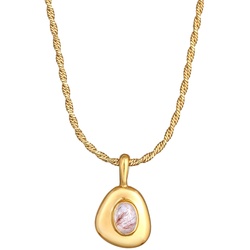 Elli PREMIUM Quarz Edelstein Engelshaar Kordelkette 925 Silber Ketten   Damen 