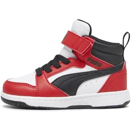 Puma Rebound V6 Mid Kinder Weiß/Schwarz/Rot 27