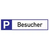 moedel - warnen-sichern-kennzeichnen Parkplatzbeschilderung Parkplatz f. Besucher 46 x 11 cm Weiß/Blau/Schwarz