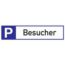 moedel - warnen-sichern-kennzeichnen Parkplatzbeschilderung Parkplatz f. Besucher 46 x 11 cm Weiß/Blau/Schwarz