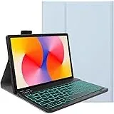 YHFZR Tastatur Hülle für iPad mini (A17 Pro) 2024, [Deutsches QWERTZ] Slim Hülle mit 7 Farben Beleuchtung Kabellose Tastatur mit Schützhülle für iPad mini (A17 Pro 2024, 7. Generation) 8,3 Zoll, Blau