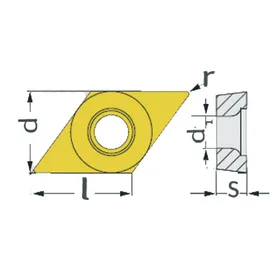 Optimum DCMT070204 Schneideplatten, 4 Stück
