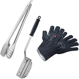 Rösle Grillbesteck-Set 3-tlg. Edelstahl schwarz/silber